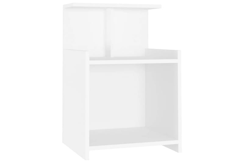 Yöpöytä valkoinen 40x35x60 cm lastulevy - Huonekalut - Pöytä & ruokailuryhmä - Apupöytä & sivupöytä - Yöpöytä