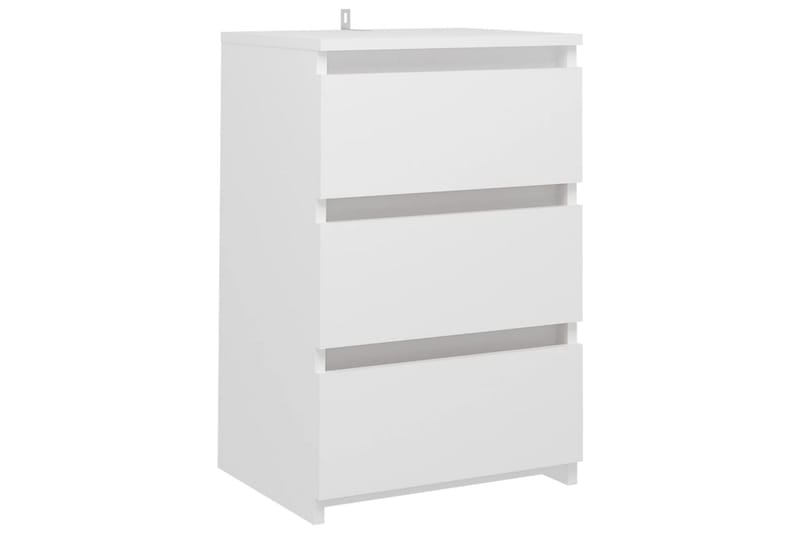 Yöpöytä valkoinen 40x35x62,5 cm lastulevy - Huonekalut - Pöytä & ruokailuryhmä - Apupöytä & sivupöytä - Yöpöytä