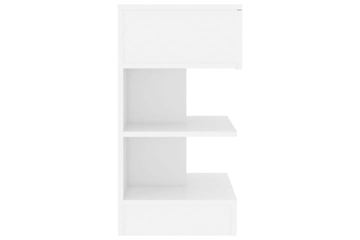 Yöpöytä valkoinen 40x35x65 cm lastulevy - Valkoinen - Yöpöytä