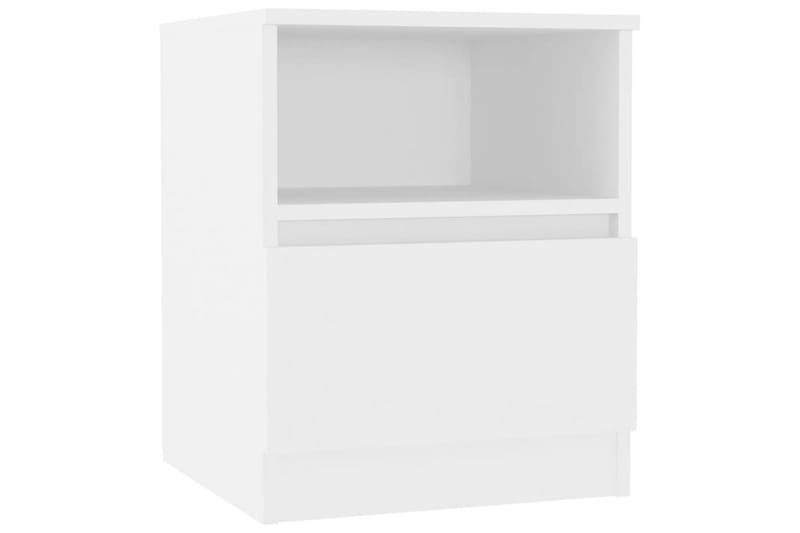Yöpöytä valkoinen 40x40x50 cm lastulevy - Huonekalut - Pöytä & ruokailuryhmä - Apupöytä & sivupöytä - Yöpöytä