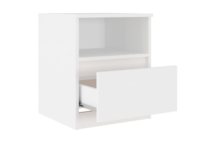 Yöpöytä valkoinen 40x40x50 cm lastulevy - Yöpöytä