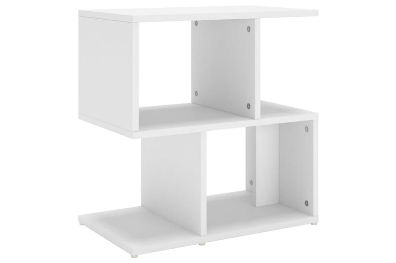 Yöpöytä valkoinen 50x30x51,5 cm lastulevy - Huonekalut - Pöytä & ruokailuryhmä - Apupöytä & sivupöytä - Yöpöytä