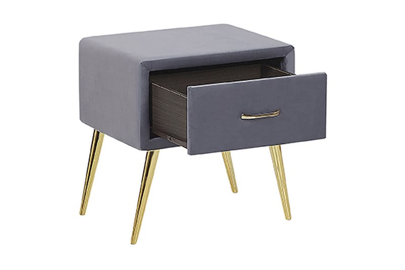 Yöpöytä Villeuif - Harmaa - Huonekalut - Pöytä & ruokailuryhmä - Apupöytä & sivupöytä - Yöpöytä