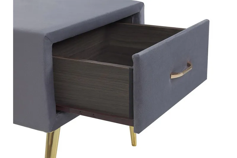 Yöpöytä Villeuif - Harmaa - Huonekalut - Pöytä & ruokailuryhmä - Apupöytä & sivupöytä - Yöpöytä