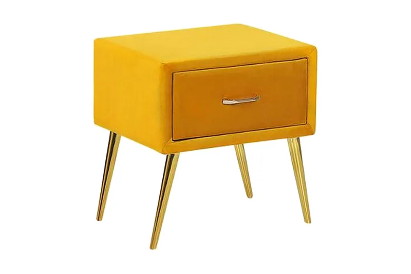 Yöpöytä Villeuif - Keltainen - Huonekalut - Pöytä & ruokailuryhmä - Apupöytä & sivupöytä - Yöpöytä