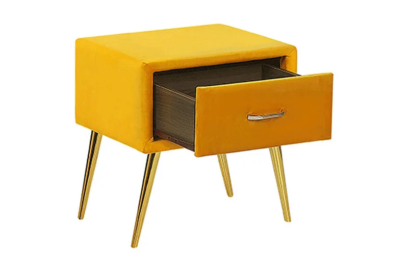 Yöpöytä Villeuif - Keltainen - Huonekalut - Pöytä & ruokailuryhmä - Apupöytä & sivupöytä - Yöpöytä