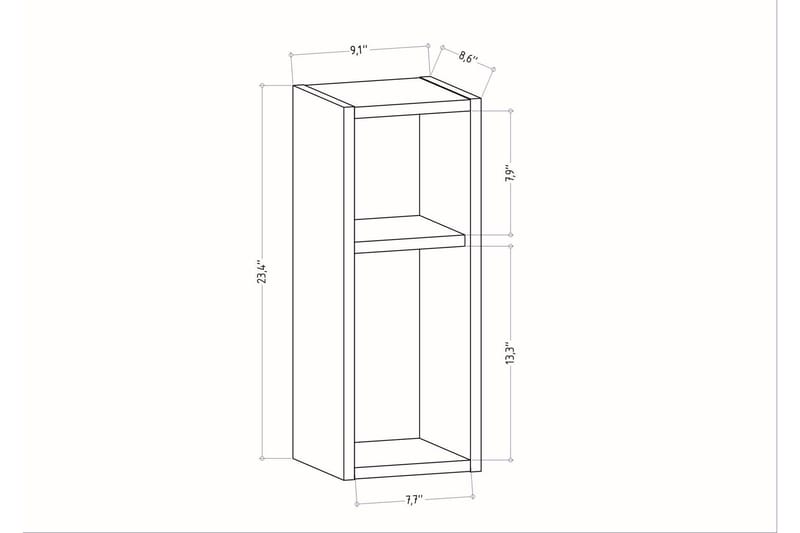 Yöpöytä Violaceae 23,2x59,6 cm - Antrasiitti - Huonekalut - Pöytä & ruokailuryhmä - Apupöytä & sivupöytä - Yöpöytä