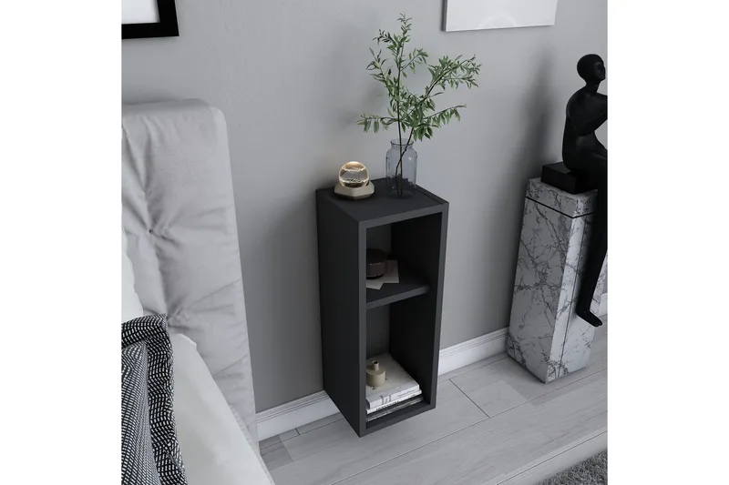 Yöpöytä Violaceae 23,2x59,6 cm - Antrasiitti - Huonekalut - Pöytä & ruokailuryhmä - Apupöytä & sivupöytä - Yöpöytä