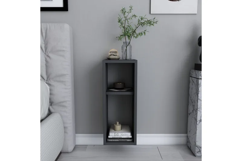 Yöpöytä Violaceae 23,2x59,6 cm - Antrasiitti - Huonekalut - Pöytä & ruokailuryhmä - Apupöytä & sivupöytä - Yöpöytä