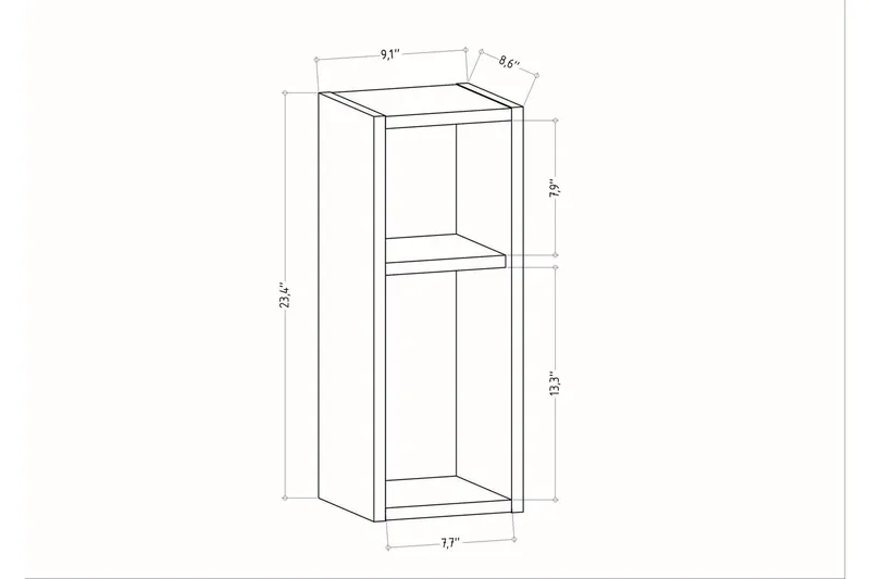 Yöpöytä Violaceae 23,2x59,6 cm - Antrasiitti - Huonekalut - Pöytä & ruokailuryhmä - Apupöytä & sivupöytä - Yöpöytä