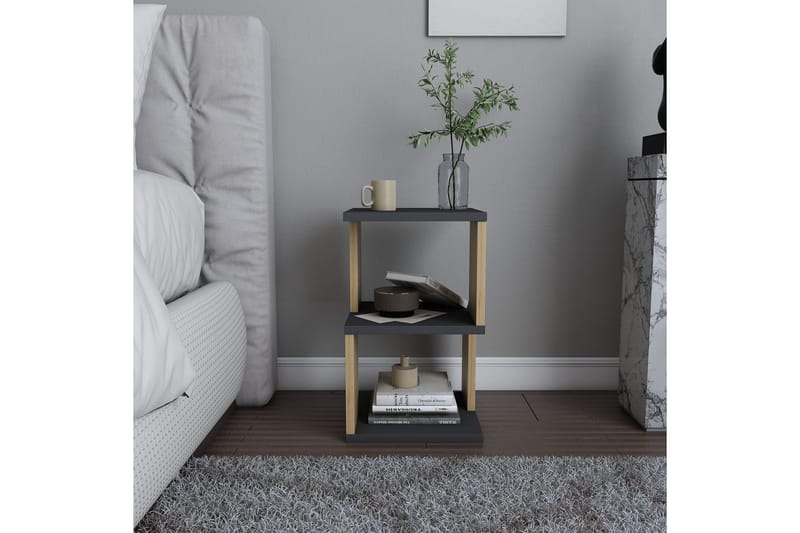 Yöpöytä Violaceae 29,6x49,4 cm - Antrasiitti - Huonekalut - Pöytä & ruokailuryhmä - Apupöytä & sivupöytä - Yöpöytä