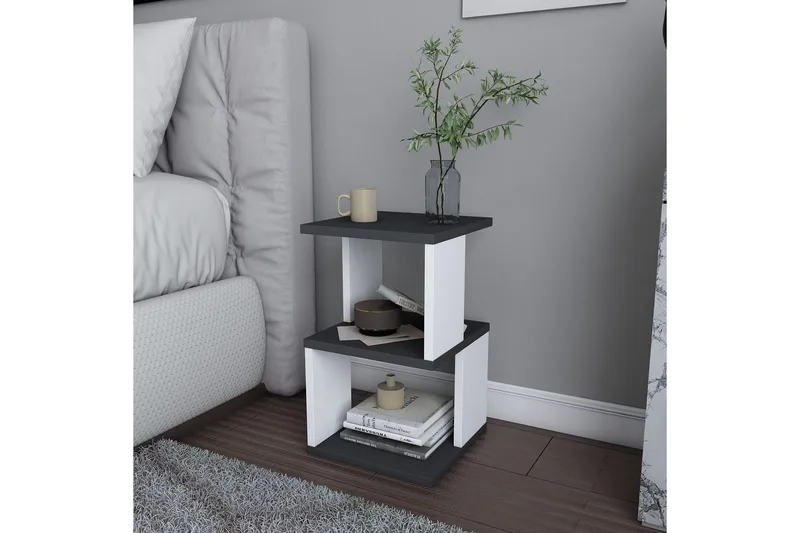 Yöpöytä Violaceae 29,6x49,4 cm - Antrasiitti - Huonekalut - Pöytä & ruokailuryhmä - Apupöytä & sivupöytä - Yöpöytä