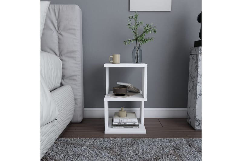 Yöpöytä Violaceae 29,6x49,4 cm - Valkoinen - Huonekalut - Pöytä & ruokailuryhmä - Apupöytä & sivupöytä - Yöpöytä