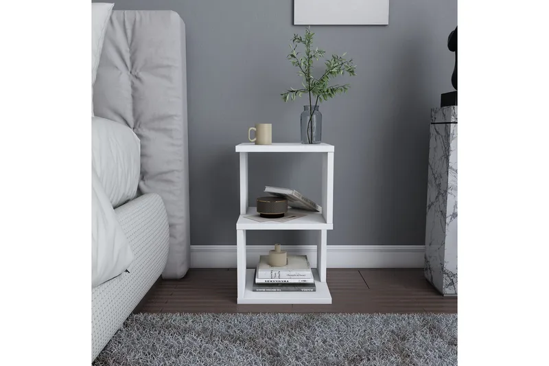 Yöpöytä Violaceae 29,6x49,4 cm - Valkoinen - Huonekalut - Pöytä & ruokailuryhmä - Apupöytä & sivupöytä - Yöpöytä