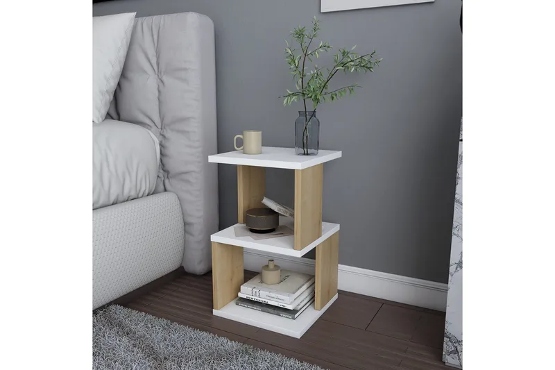 Yöpöytä Violaceae 29,6x49,4 cm - Valkoinen - Huonekalut - Pöytä & ruokailuryhmä - Apupöytä & sivupöytä - Yöpöytä