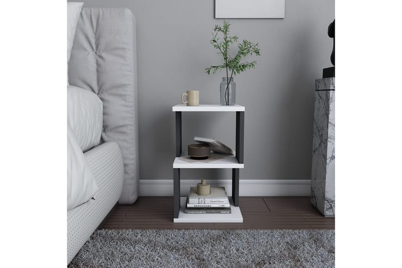 Yöpöytä Violaceae 29,6x49,4 cm - Valkoinen - Huonekalut - Pöytä & ruokailuryhmä - Apupöytä & sivupöytä - Yöpöytä