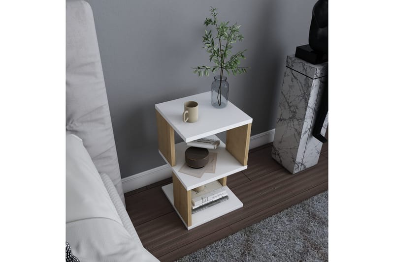 Yöpöytä Violaceae 29,6x49,4 cm - Valkoinen - Huonekalut - Pöytä & ruokailuryhmä - Apupöytä & sivupöytä - Yöpöytä