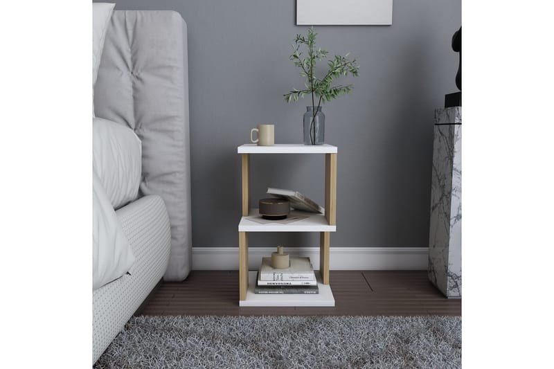 Yöpöytä Violaceae 29,6x49,4 cm - Valkoinen - Huonekalut - Pöytä & ruokailuryhmä - Apupöytä & sivupöytä - Yöpöytä