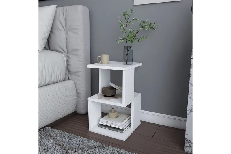 Yöpöytä Violaceae 29,6x49,4 cm - Valkoinen - Huonekalut - Pöytä & ruokailuryhmä - Apupöytä & sivupöytä - Yöpöytä