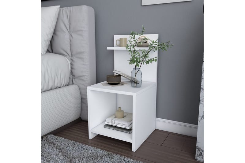 Yöpöytä Violaceae 35,6x72 cm - Valkoinen - Huonekalut - Pöytä & ruokailuryhmä - Apupöytä & sivupöytä - Yöpöytä