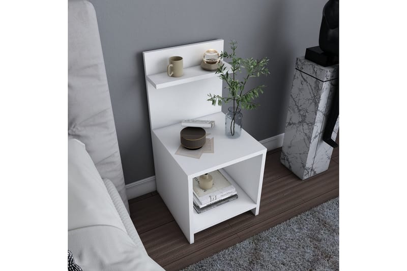 Yöpöytä Violaceae 35,6x72 cm - Valkoinen - Huonekalut - Pöytä & ruokailuryhmä - Apupöytä & sivupöytä - Yöpöytä