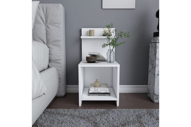 Yöpöytä Violaceae 35,6x72 cm - Valkoinen - Huonekalut - Pöytä & ruokailuryhmä - Apupöytä & sivupöytä - Yöpöytä