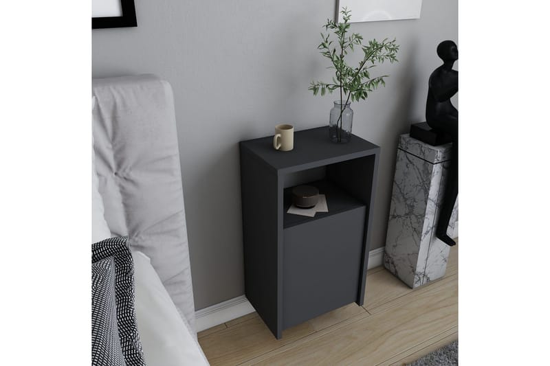 Yöpöytä Violaceae 36x61,4 cm - Antrasiitti - Huonekalut - Pöytä & ruokailuryhmä - Apupöytä & sivupöytä - Yöpöytä