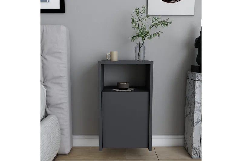 Yöpöytä Violaceae 36x61,4 cm - Antrasiitti - Huonekalut - Pöytä & ruokailuryhmä - Apupöytä & sivupöytä - Yöpöytä