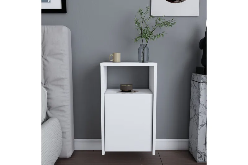 Yöpöytä Violaceae 36x61,4 cm - Valkoinen - Huonekalut - Pöytä & ruokailuryhmä - Apupöytä & sivupöytä - Yöpöytä