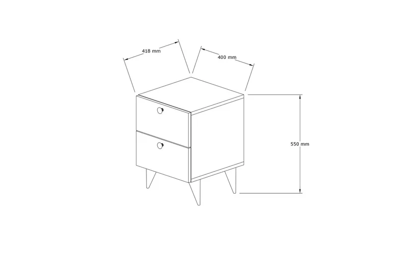 Yöpöytä Violaceae 40x55 cm - Ruskea - Huonekalut - Pöytä & ruokailuryhmä - Apupöytä & sivupöytä - Yöpöytä