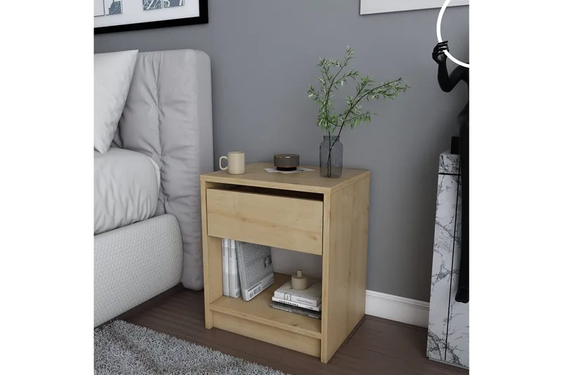 Yöpöytä Violaceae 44,6x52,8 cm - Ruskea - Huonekalut - Pöytä & ruokailuryhmä - Apupöytä & sivupöytä - Yöpöytä