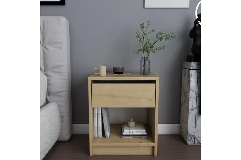 Yöpöytä Violaceae 44,6x52,8 cm - Ruskea - Huonekalut - Pöytä & ruokailuryhmä - Apupöytä & sivupöytä - Yöpöytä