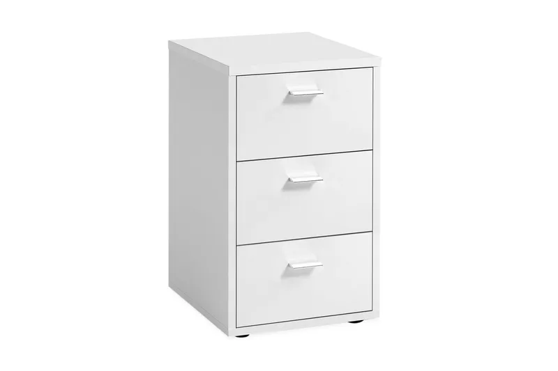 Yöpöytä Virginia 35 cm Säilytyksellä 3 laatikkoa - Extra Valkoinen - Huonekalut - Pöytä & ruokailuryhmä - Apupöytä & sivupöytä - Yöpöytä