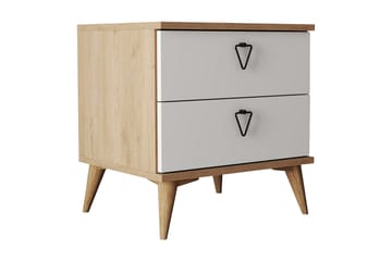 Yöpöytä Zakkum 52x55,1 cm - Ruskea - Huonekalut - Pöytä & ruokailuryhmä - Apupöytä & sivupöytä - Yöpöytä
