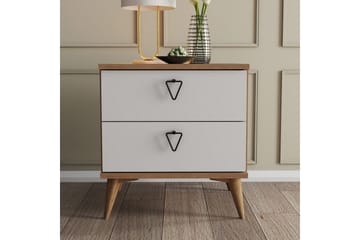Yöpöytä Zakkum 52x55,1 cm - Ruskea - Huonekalut - Pöytä & ruokailuryhmä - Apupöytä & sivupöytä - Yöpöytä