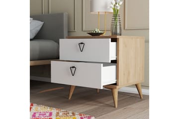 Yöpöytä Zakkum 52x55,1 cm - Ruskea - Huonekalut - Pöytä & ruokailuryhmä - Apupöytä & sivupöytä - Yöpöytä