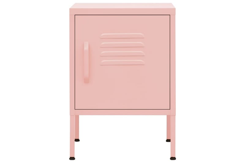 Yöpöytä pinkki 35x35x51 cm teräs - Huonekalut - Pöytä & ruokailuryhmä - Apupöytä & sivupöytä - Yöpöytä