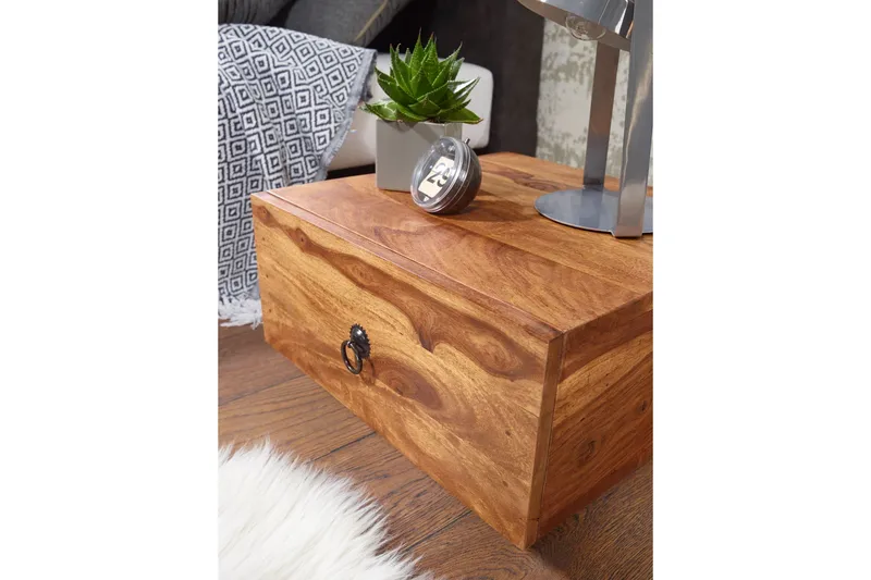 Yöpöytä Pesantes 40 cm Säilytyksellä Laatikko - Massiivi Puu - Huonekalut - Pöytä & ruokailuryhmä - Apupöytä & sivupöytä - Yöpöytä