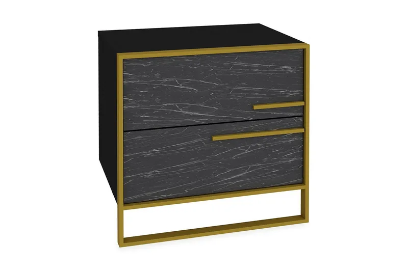 Yöpöytä Pewo 50 cm, Kulta/Musta