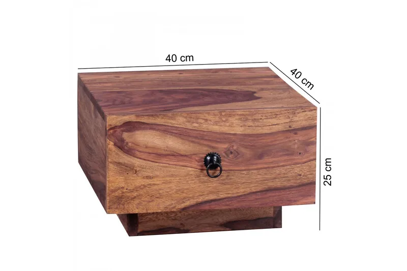 Yöpöytä Pesantes 40 cm Säilytyksellä Laatikko - Massiivi Puu - Huonekalut - Pöytä & ruokailuryhmä - Apupöytä & sivupöytä - Yöpöytä