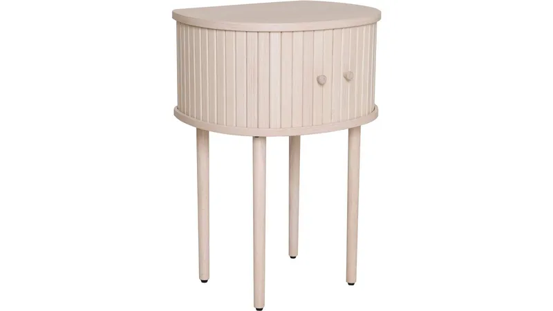 Yöpöytä Yngvar 68 cm, Valkopigmentoitu tammi