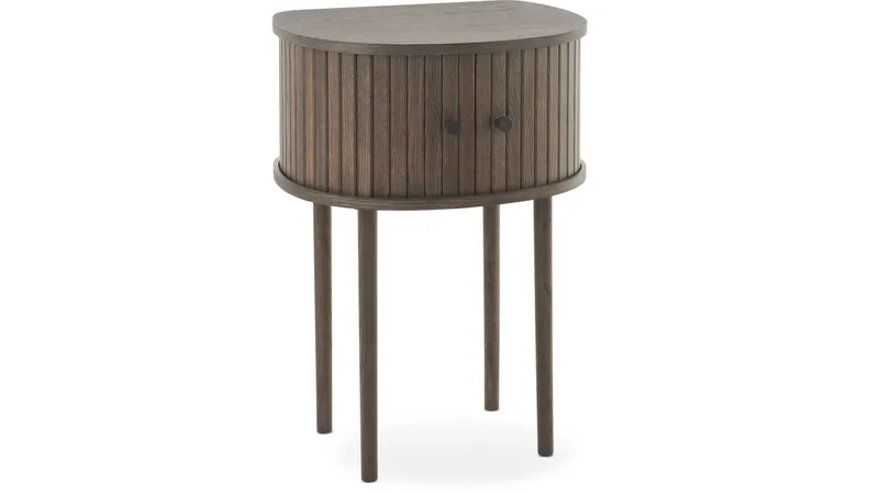 Yöpöytä Yngvar H68 cm, Ruskeaksi lakattu tammi