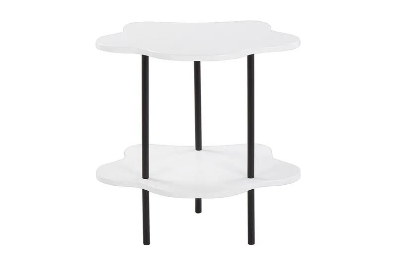 Yokley Sivupöytä 48 cm, Valkoinen/Musta