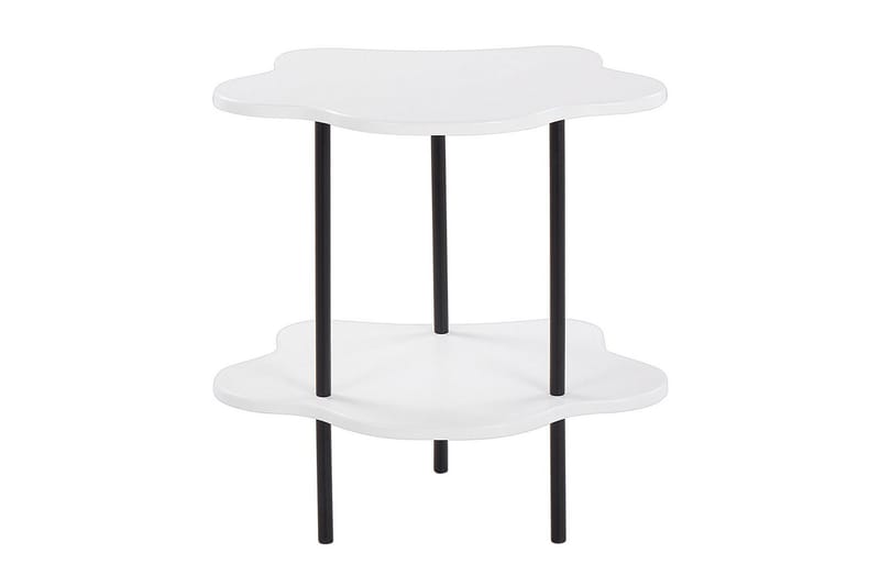 Yokley Sivupöytä 48 cm, Valkoinen/Musta