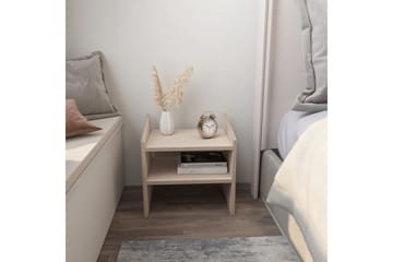 Zalric Yöpöytä 45 cm - Beige - Huonekalut - Pöytä & ruokailuryhmä - Apupöytä & sivupöytä - Yöpöytä