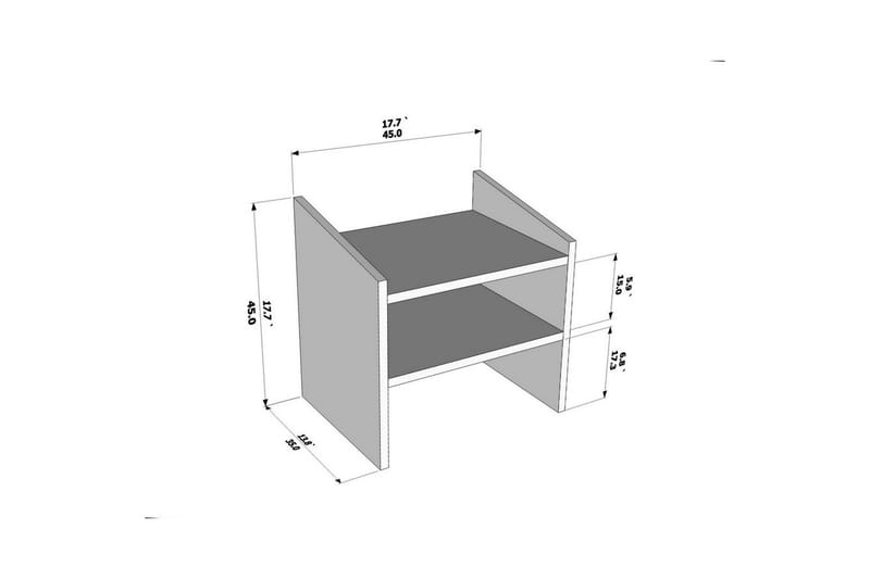 Zalric Yöpöytä 45 cm - Beige - Huonekalut - Pöytä & ruokailuryhmä - Apupöytä & sivupöytä - Yöpöytä