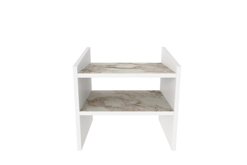 Zalric Yöpöytä 45 cm - Valkoinen - Huonekalut - Pöytä & ruokailuryhmä - Apupöytä & sivupöytä - Yöpöytä