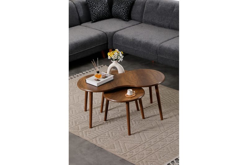 Zalvar Sarjapöytä 100 cm - Hiekka - Huonekalut - Pöytä & ruokailuryhmä - Apupöytä & sivupöytä - Sarjapöytä