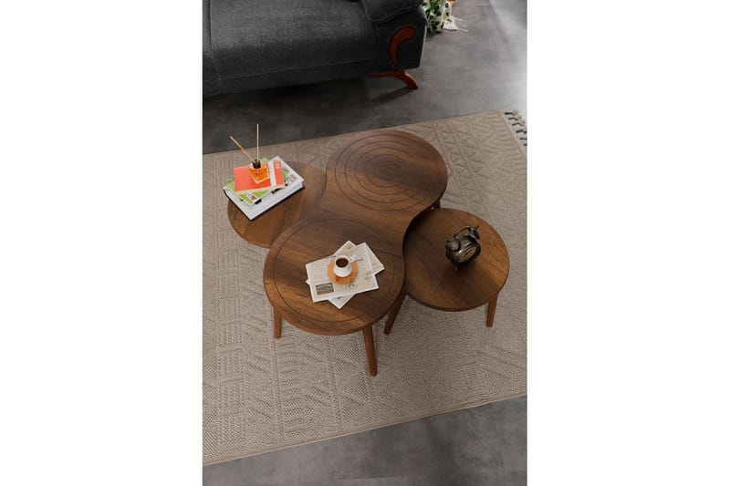 Zalvar Sarjapöytä 100 cm - Hiekka - Huonekalut - Pöytä & ruokailuryhmä - Apupöytä & sivupöytä - Sarjapöytä