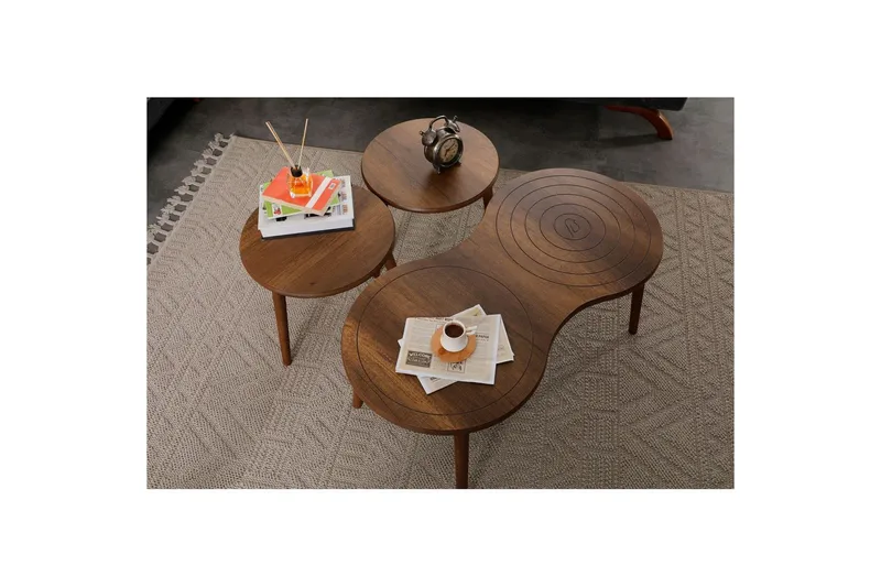 Zalvar Sarjapöytä 100 cm - Hiekka - Huonekalut - Pöytä & ruokailuryhmä - Apupöytä & sivupöytä - Sarjapöytä